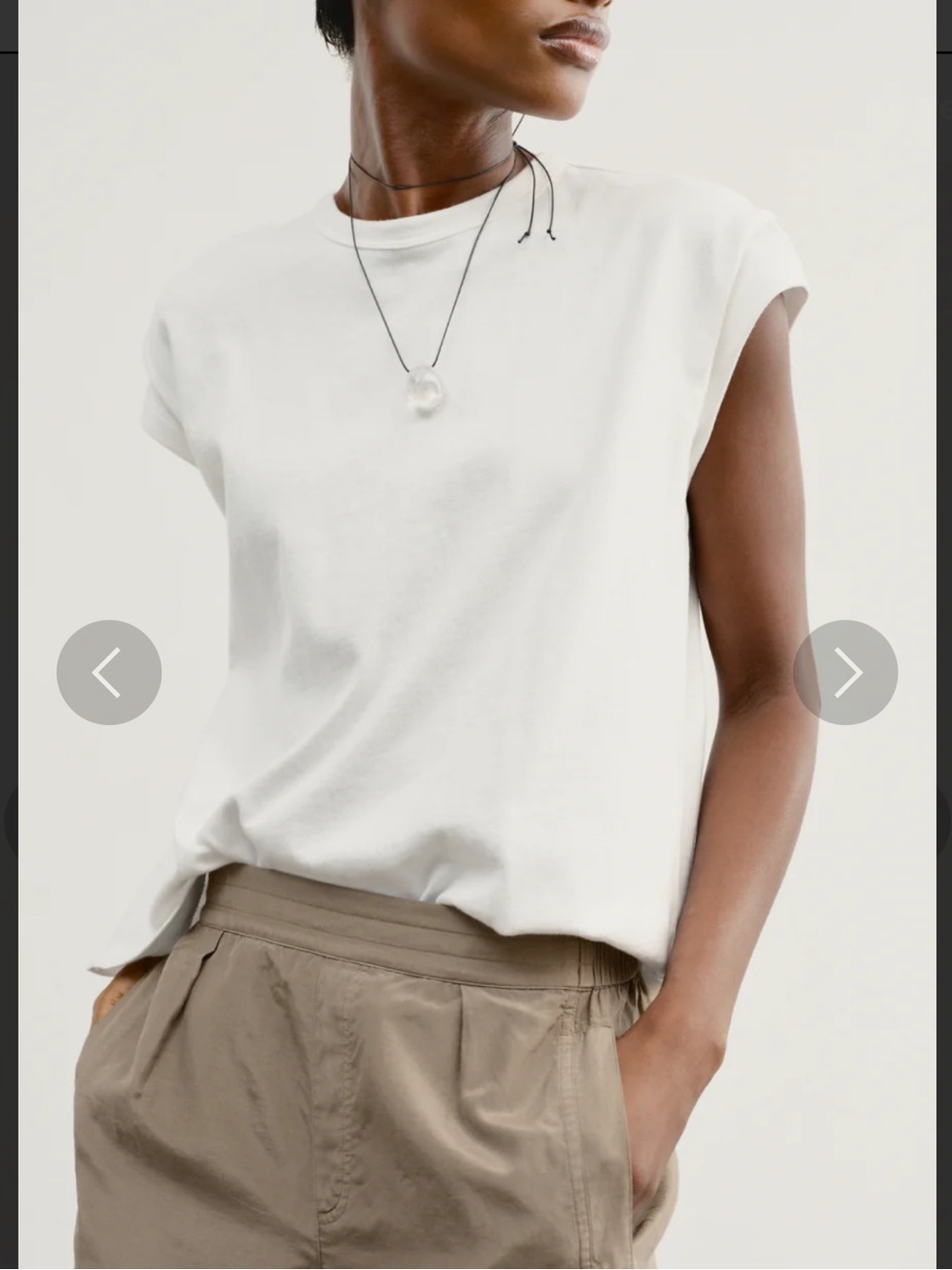 AYR The SuperCool Tee Sleeveless Crewneck Tank Top - White XS oversized - Picture 5 of 6
